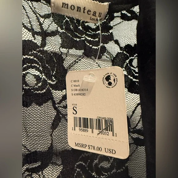 Free People Black Floral Lace Cardigan - Picture 4 of 8